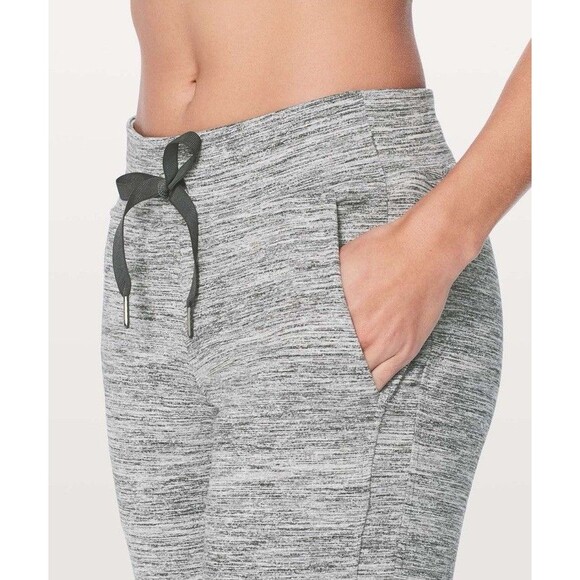 LULULEMON Ready To Rulu Space Dye Seal Gray Deep Coal Jogger Pants Womens Size 4 - Picture 2 of 12